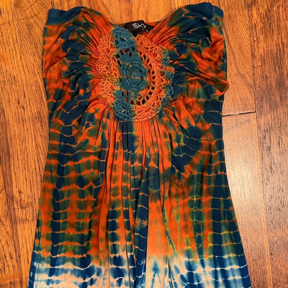 Strapless Tie Dye dress
